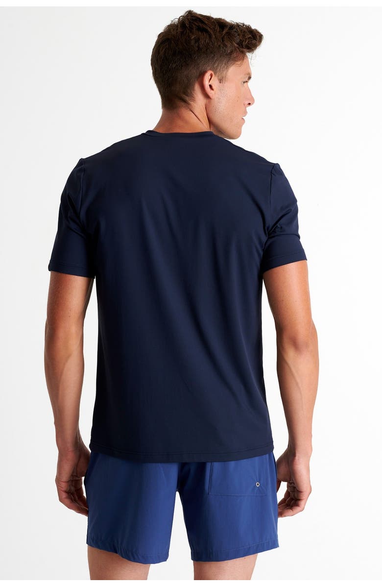 SHAN Microfiber V-neck T-shirt, Alternate, color, Navy