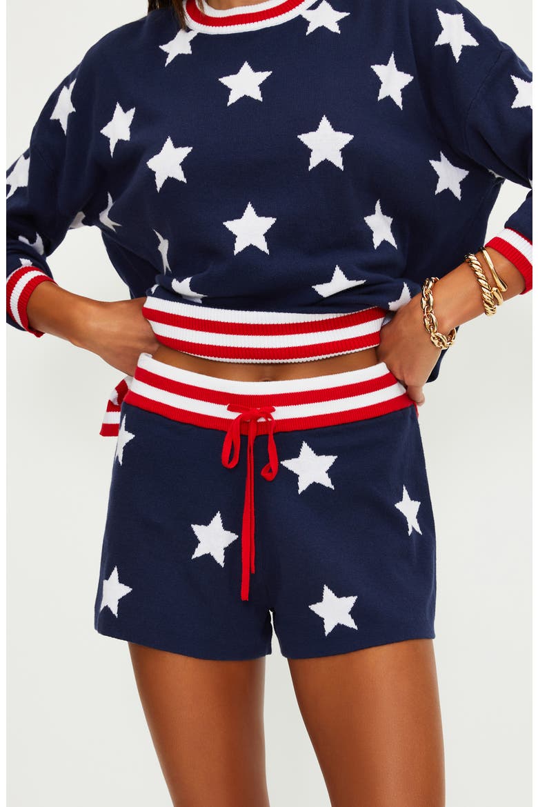 Balboa Star Knit Cover-Up Shorts, Alternate, color, TWILIGHT STARS