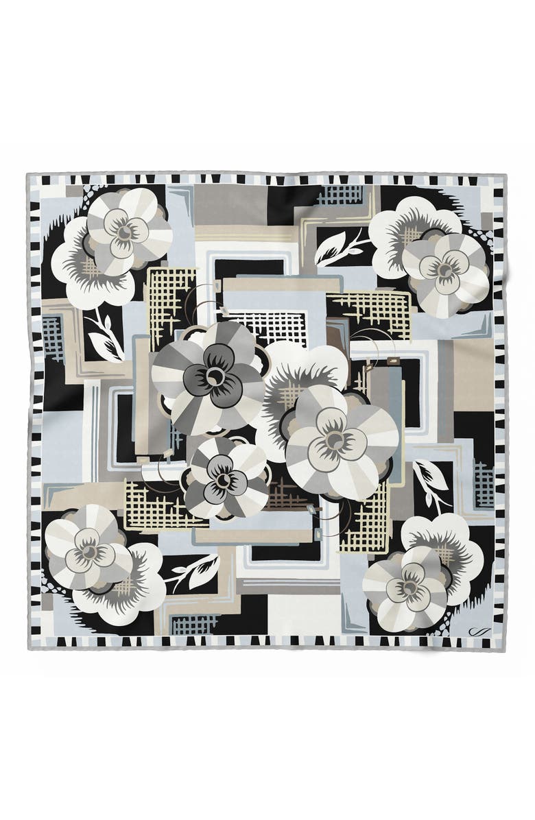 Elizabetta Piero - Silk Pocket Square for Men, Main, color, Grey