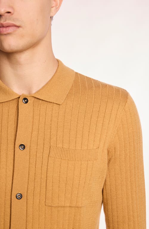 Paisley & Gray Rib Button-up Polo In Brown