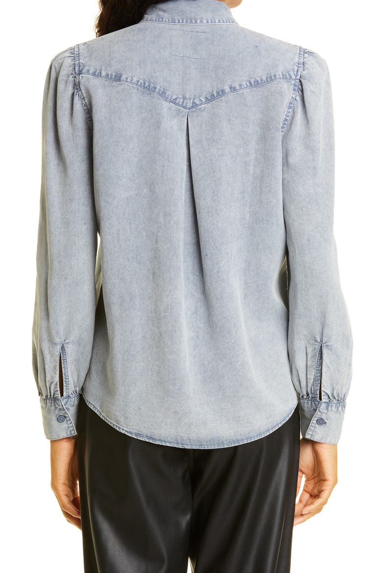 Ada Tencel® Lyocell Blend Denim Shirt, Alternate, color, BLUE ACID WASH