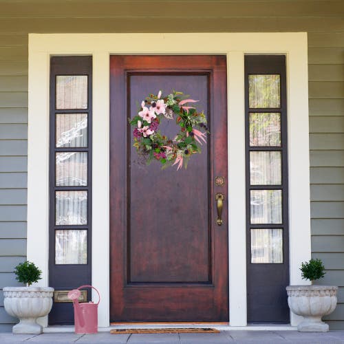 Northlight Succulent & Fern Artificial Floral Wreath In Green