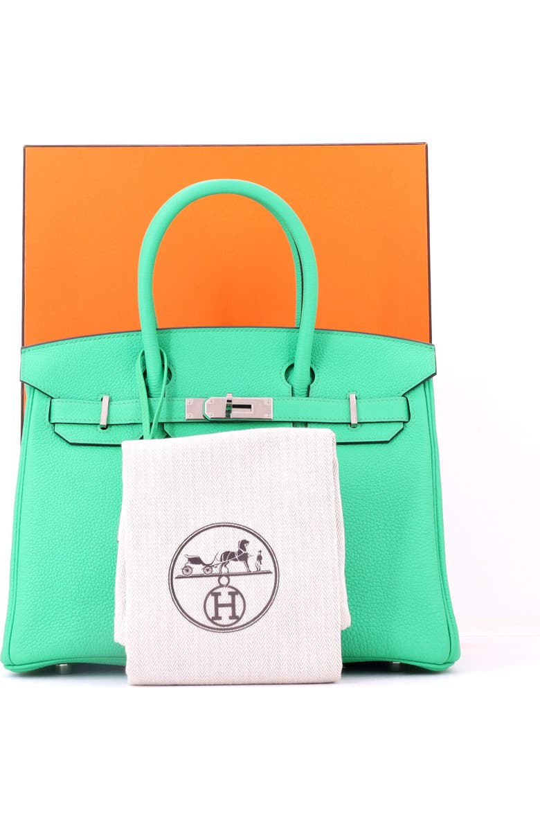 Pre-Owned Hermes Birkin Handbag Green Togo with Palladium Hardware 30, Alternate, color, Vert Comics