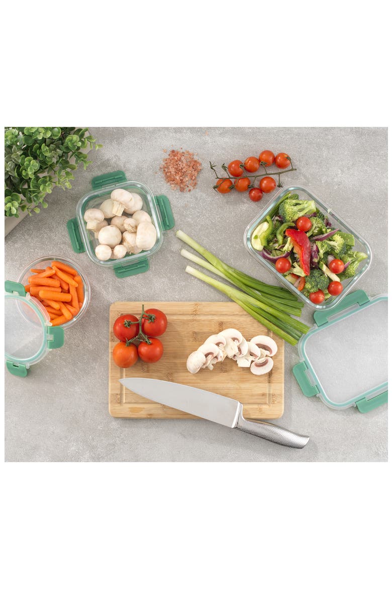 24-Piece Glass Food Storage Containers with Airtight Lids, Alternate, color, GREEN