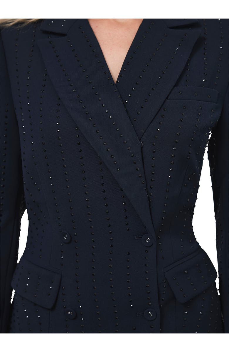 MINT VELVET Pinstripe Blazer Mini Dress, Alternate, color, Navy