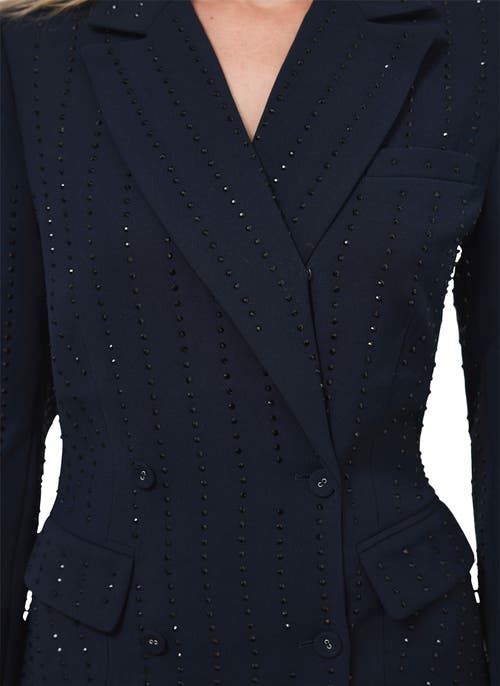 Mint Velvet Pinstripe Blazer Mini Dress In Blue