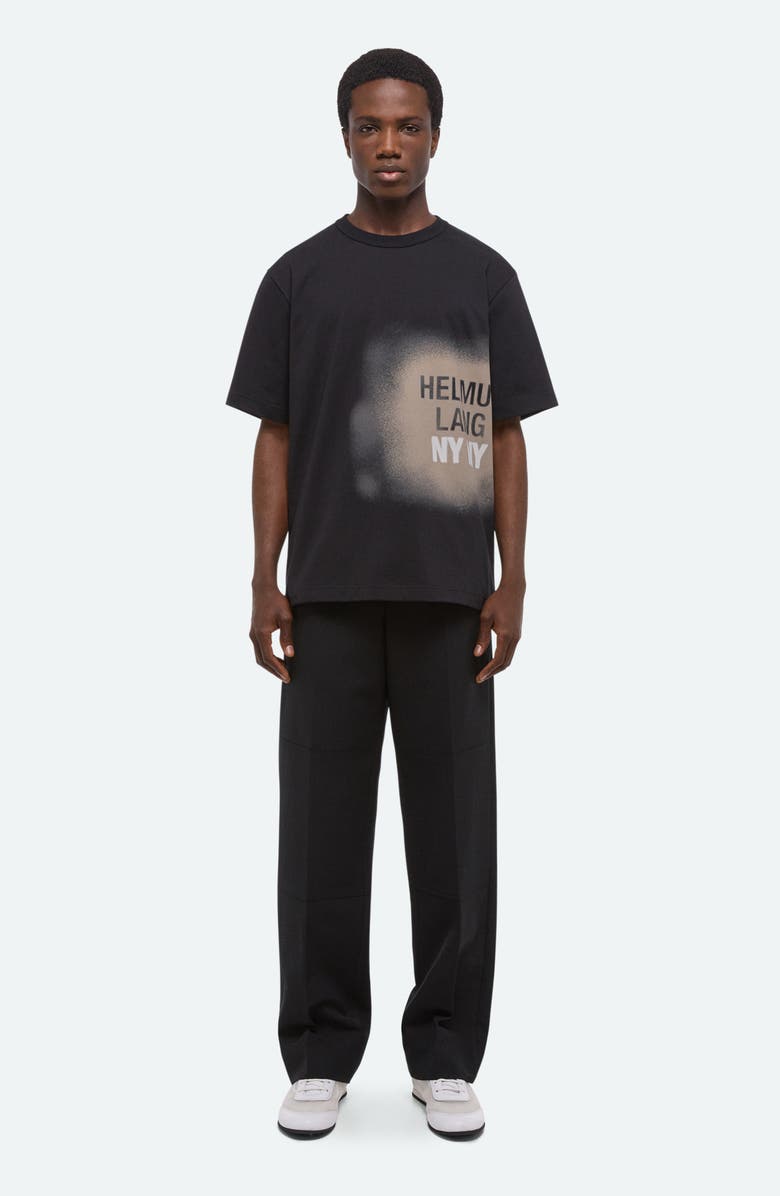 Helmut Lang Spray Paint Logo Short Sleeve T-Shirt, Alternate, color, Black