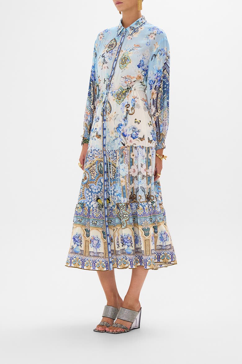 TIERED LONG SHIRT DRESS AL MANIAL PALACE MEMOIRS, Alternate, color, AL MANIAL PALACE MEMOIRS