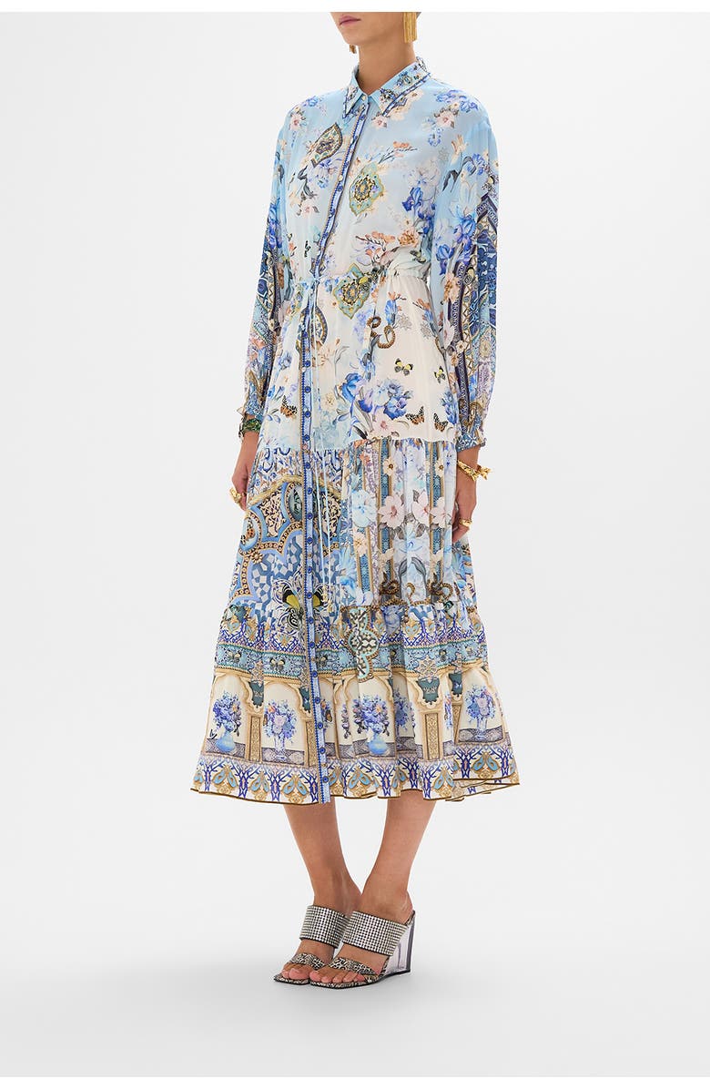 Camilla TIERED LONG SHIRT DRESS AL MANIAL PALACE MEMOIRS, Alternate, color, 