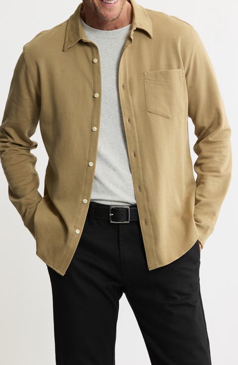 Stretch Pima Cotton Button-Up Shirt