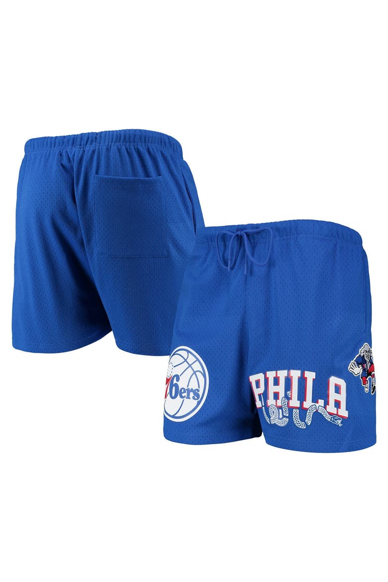 Men's Pro Standard Royal Philadelphia 76ers Mesh Capsule Shorts, Main, color, Royal