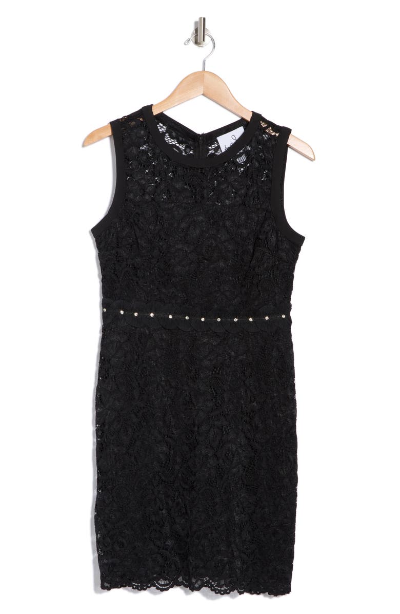 Sam Edelman Lace Sheath Minidress, Alternate, color, Black