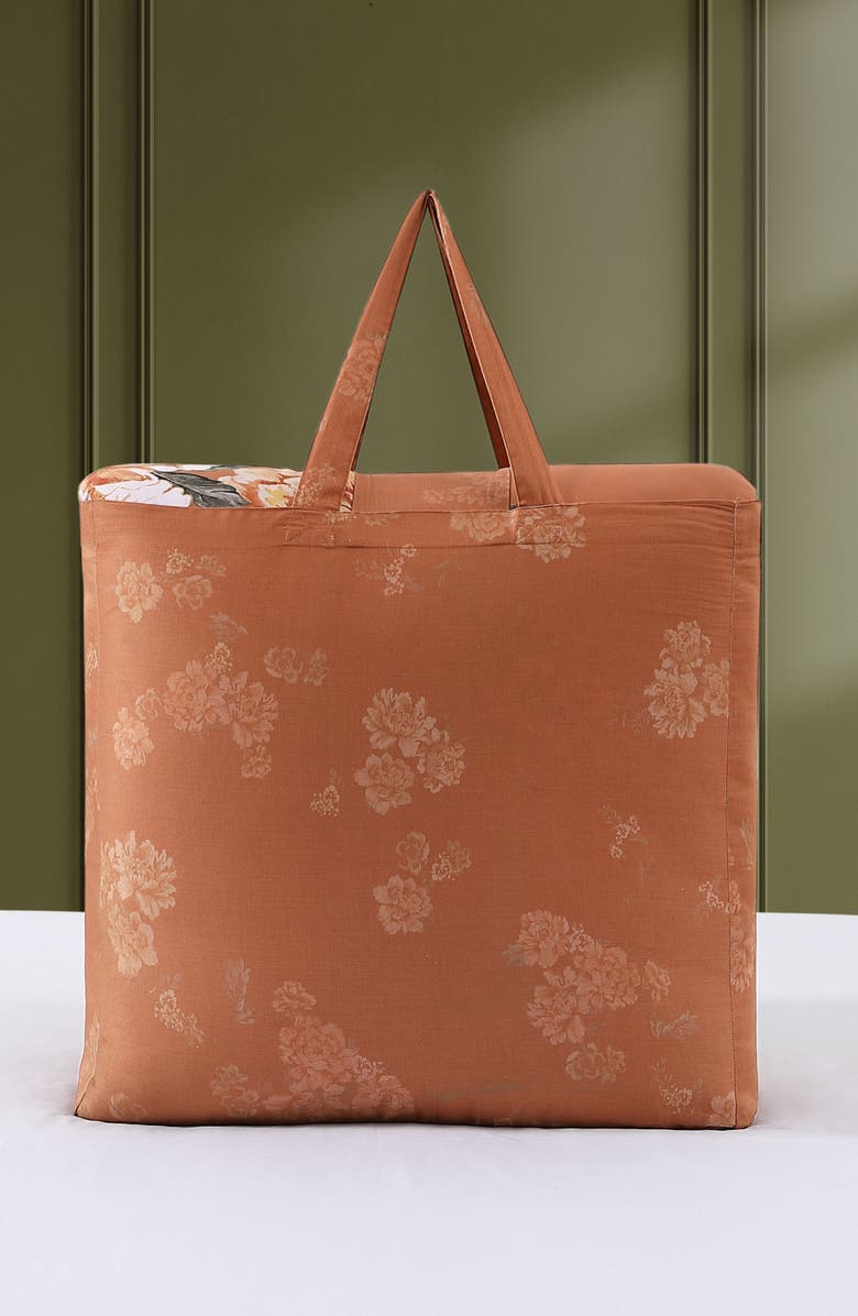 Bebejan Rossana Floral Cotton Sateen 5-Piece Comforter Set, Alternate, color, Orange