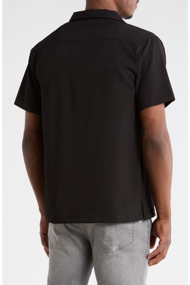 Relaxed Fit Camp Shirt, Alternate, color, BLACK