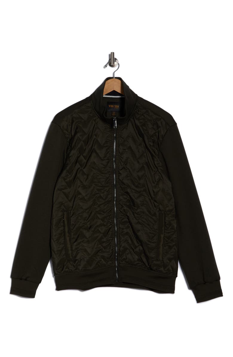 TRUTH Zigzag Quilted Jacket, Alternate, color, Olive