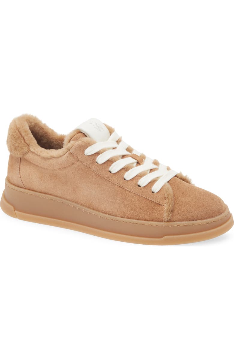 Stuart Weitzman Ellis Genuine Shearling Lined Sneaker, Main, color, New Camel