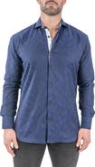 Maceoo Einstein Jacqceepblack Navy Button-Up Shirt
