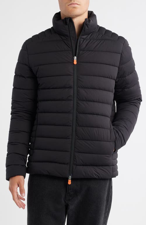 Save The Duck Ari Water Resistant Recycled Polyester Puffer Jacket In Black