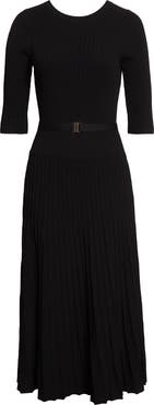 Veronica Beard Elthea Elbow Sleeve Rib Knit Dress