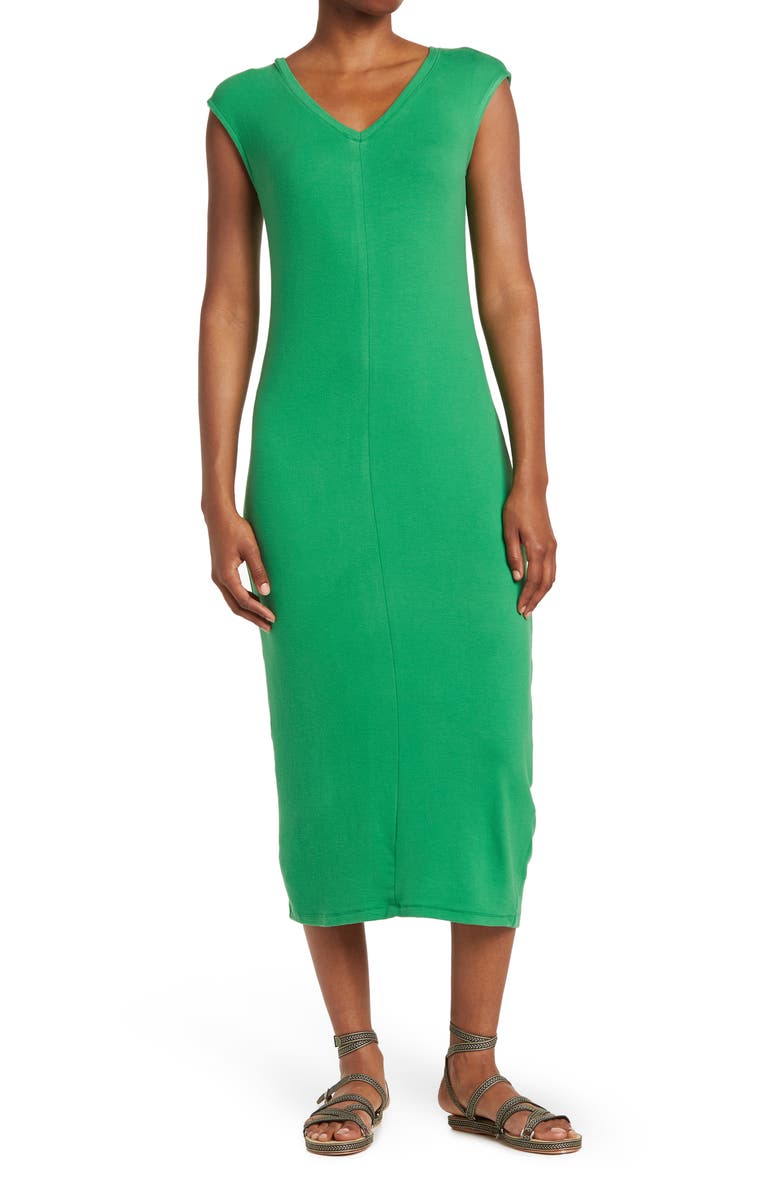 PHILOSOPHY BY RPUBLIC CLOTHING Philosophy Cashmere Cap Sleeve V-Neck Midi Dress, Main, color, 