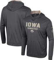 COLOSSEUM Men's Colosseum Charcoal Iowa Hawkeyes OHT Military Appreciation Long Sleeve Hoodie T-Shirt