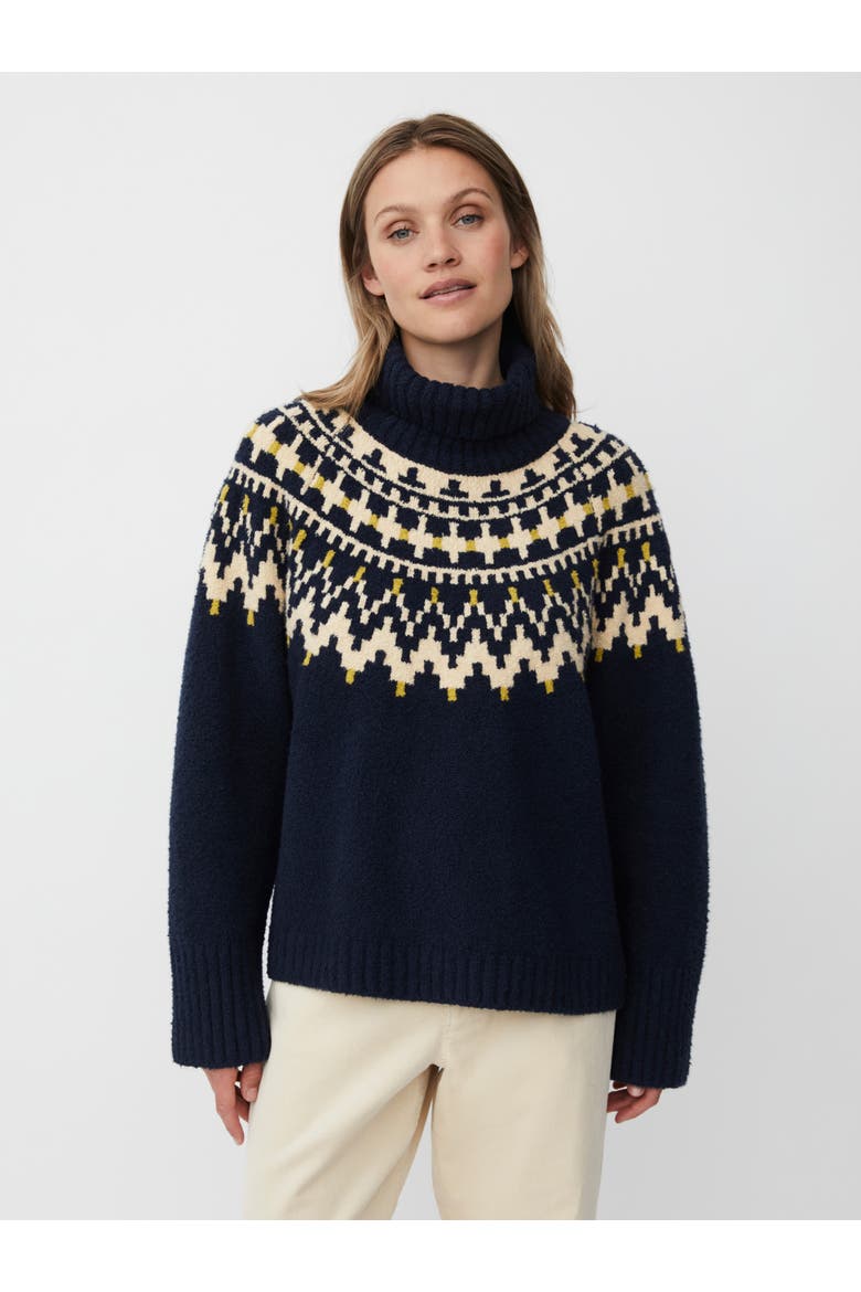 Long Sleeve High Neck Knit Sweater, Main, color, Navy Blazer