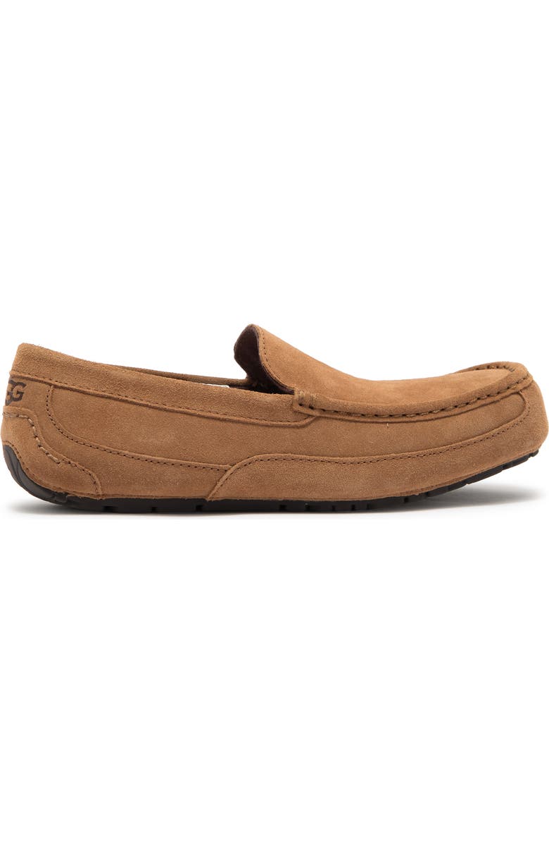UGG<sup>®</sup> Alder Faux Shearling Lined Suede Slipper, Alternate, color, Chestnut