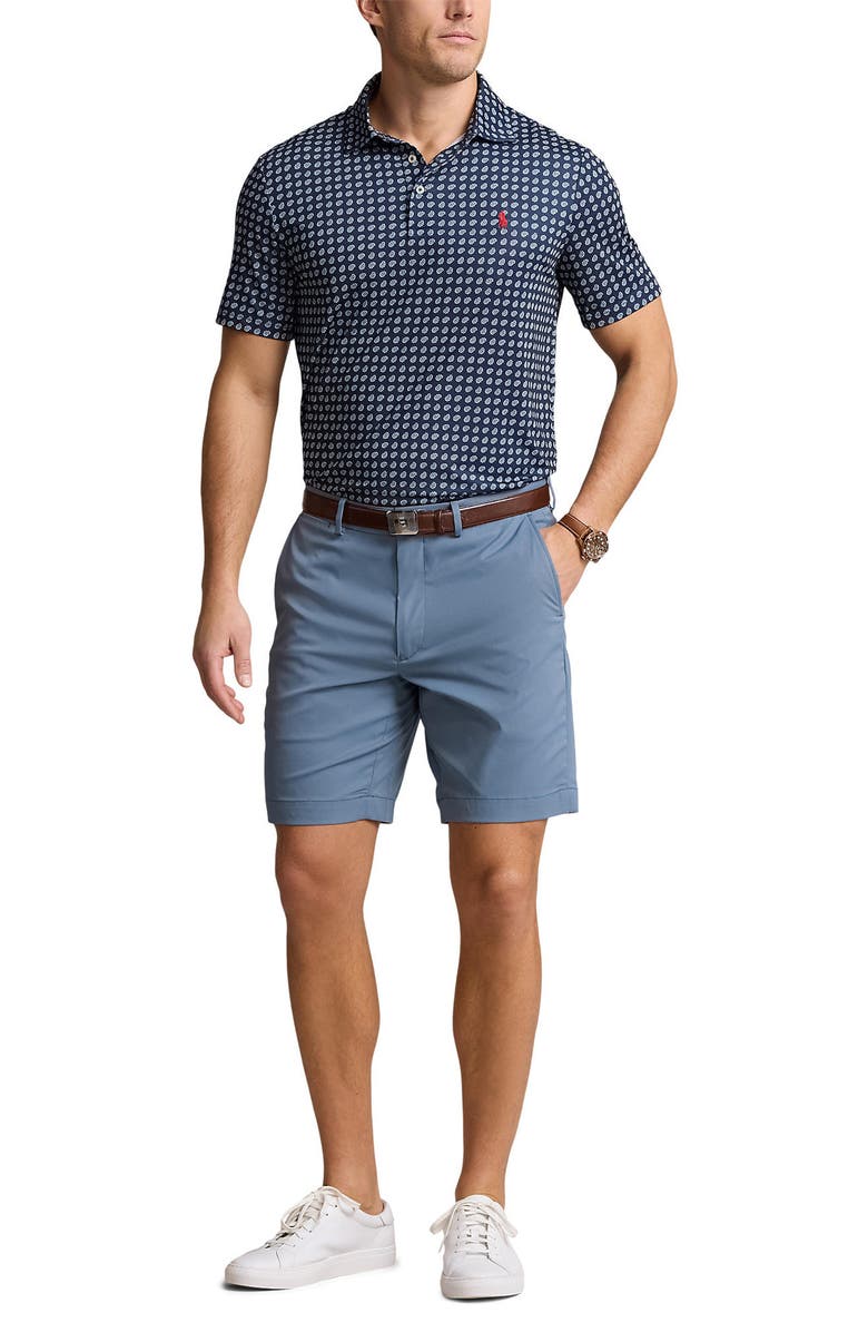 Polo Ralph Lauren Featherweight Flat Front Stretch Chino Shorts, Alternate, color, 
