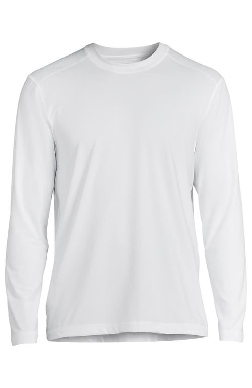 Lands' End Long Sleeve Swim Tee Rash Guard In Burgundy