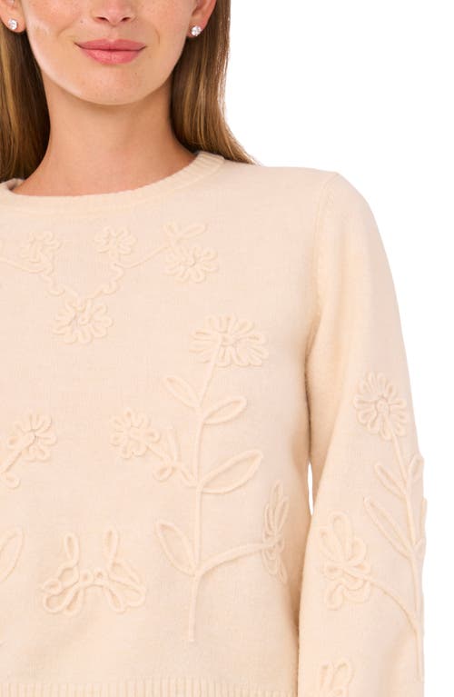 Parker Floral Embroidered Sweater In Pink