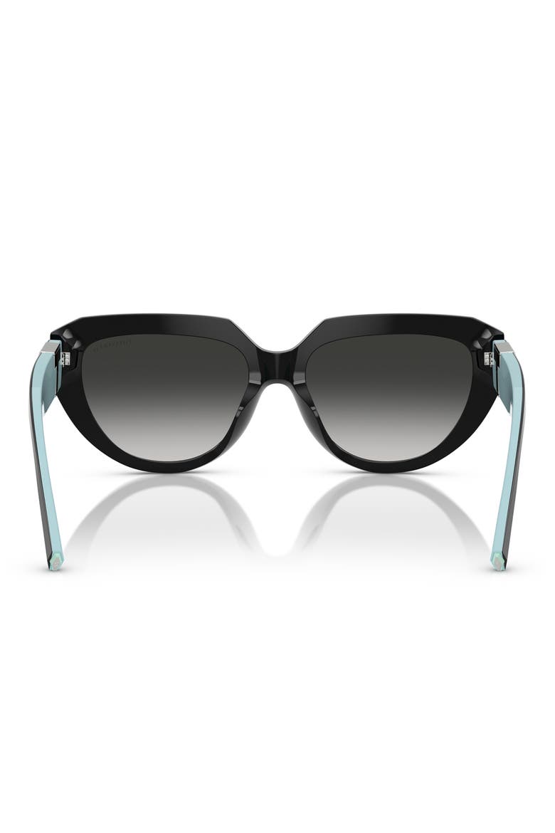 55mm Pillow Sunglasses, Alternate, color, BLACK / GREY GRADIENT