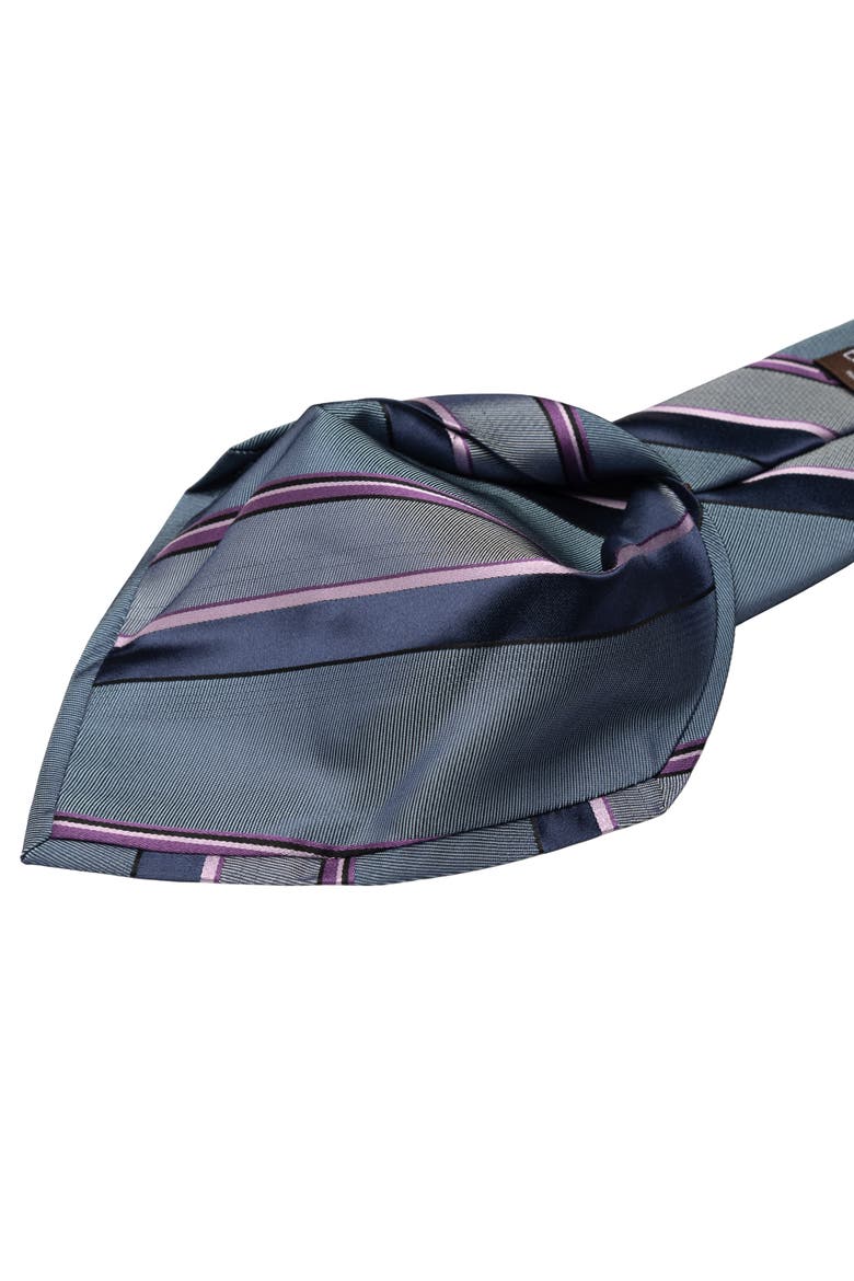 Rufino - Silk Jacquard Tie for Men, Alternate, color, Steel Blue and Lavender