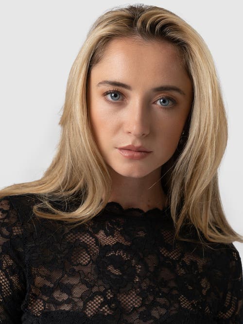 Saint + Sofia Miranda Lace Tee In Black