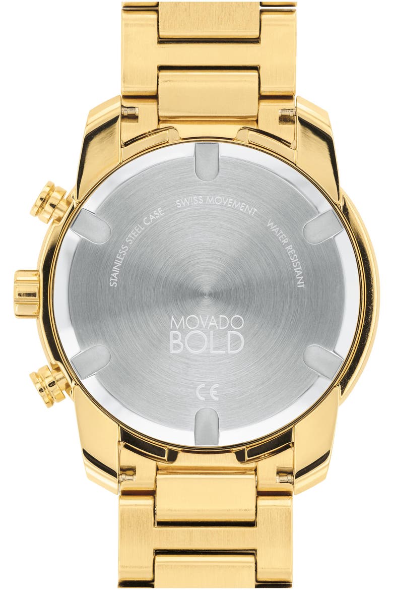 Bold Verso Chronograph Bracelet Watch, 44mm, Alternate, color, GOLD