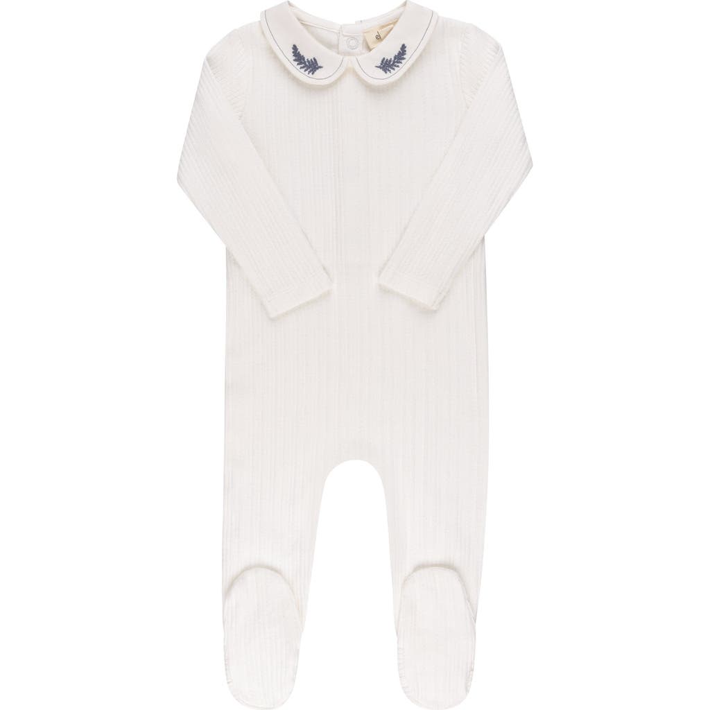Ely's & Co. Organic Cotton Embroidered Collar Collection In Metallic