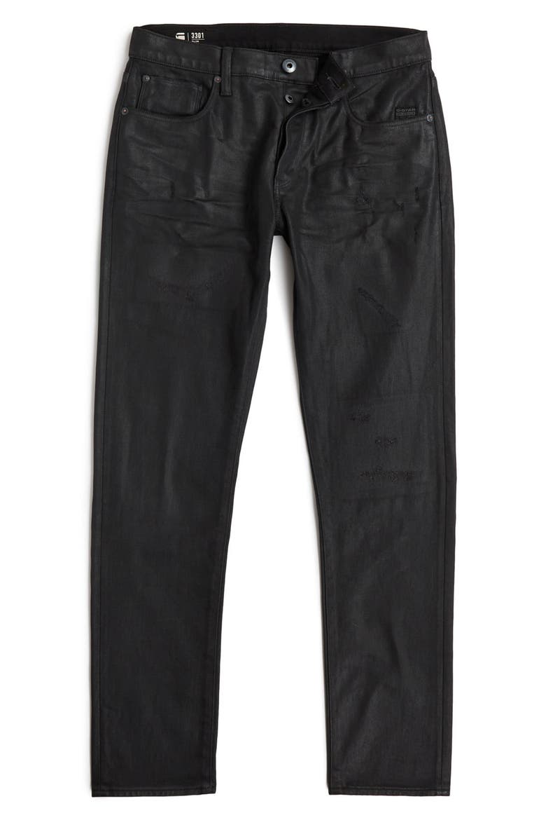 3301 Slim Fit Jeans, Alternate, color, 3D DARK AGED COBLER RESTORED