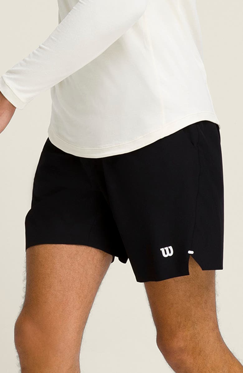 WILSON Tournament V2 Tennis Shorts, Alternate, color, Black