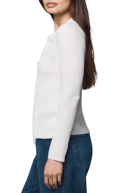 Splendid Georgie Two-way Zip Sweater In White