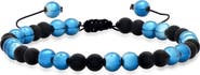 STEELTIME Men's Lava Bead Slider Bracelet