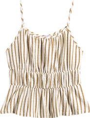 Good Luck Girl Kids' Stripe Shirred Tank