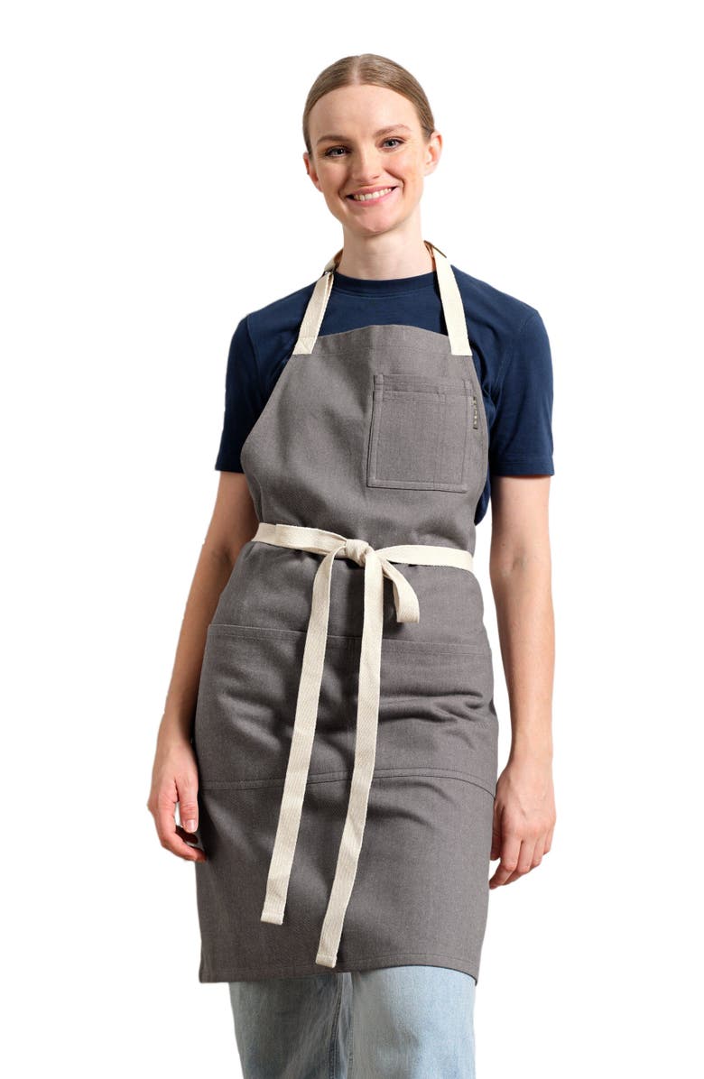 Meema Bib Apron with Pockets - Twill, Main, color, Charcoal