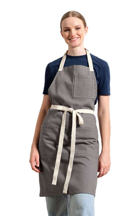 Bib Apron with Pockets - Twill