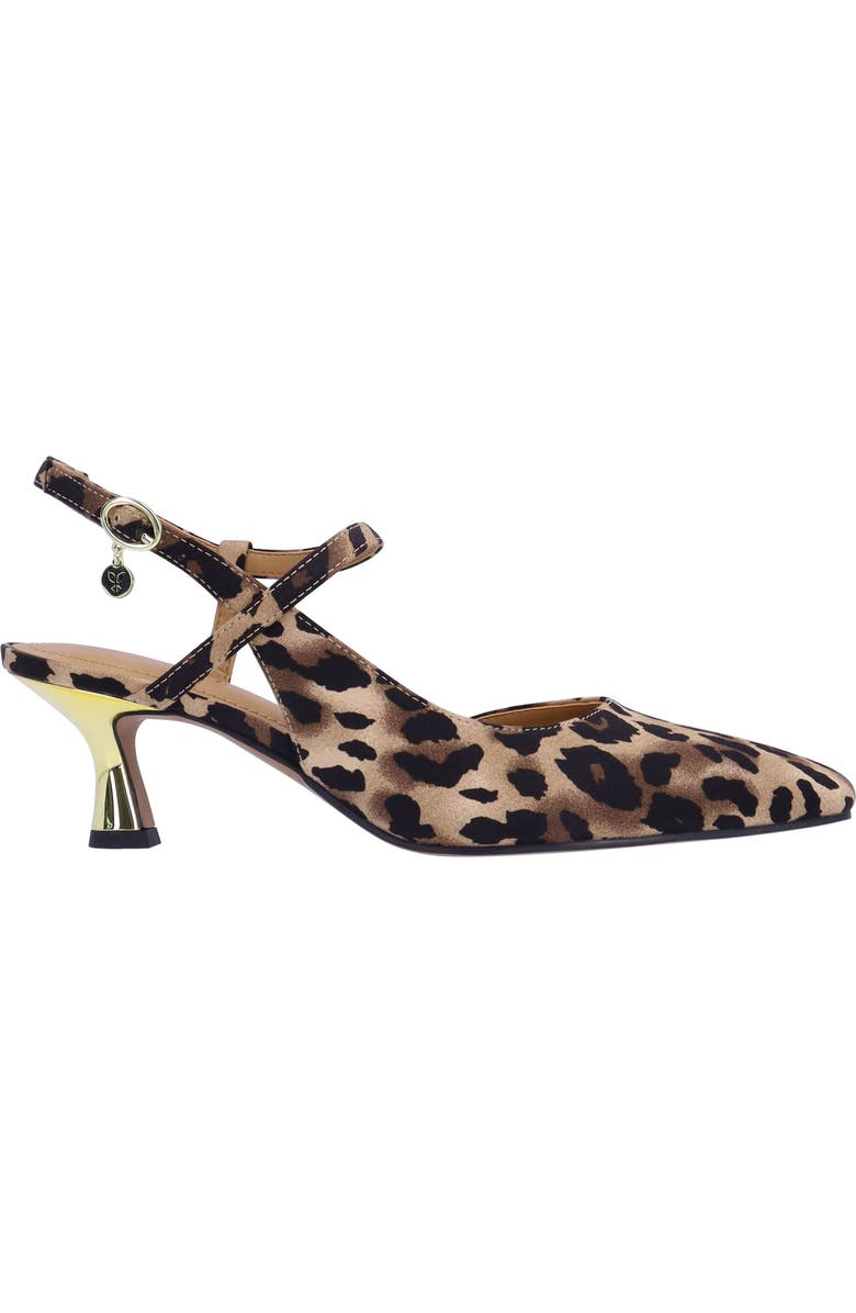 J. Reneé Maretta Slingback Half D'Orsay Kitten Heel Pump, Alternate, color, Brown/ Black