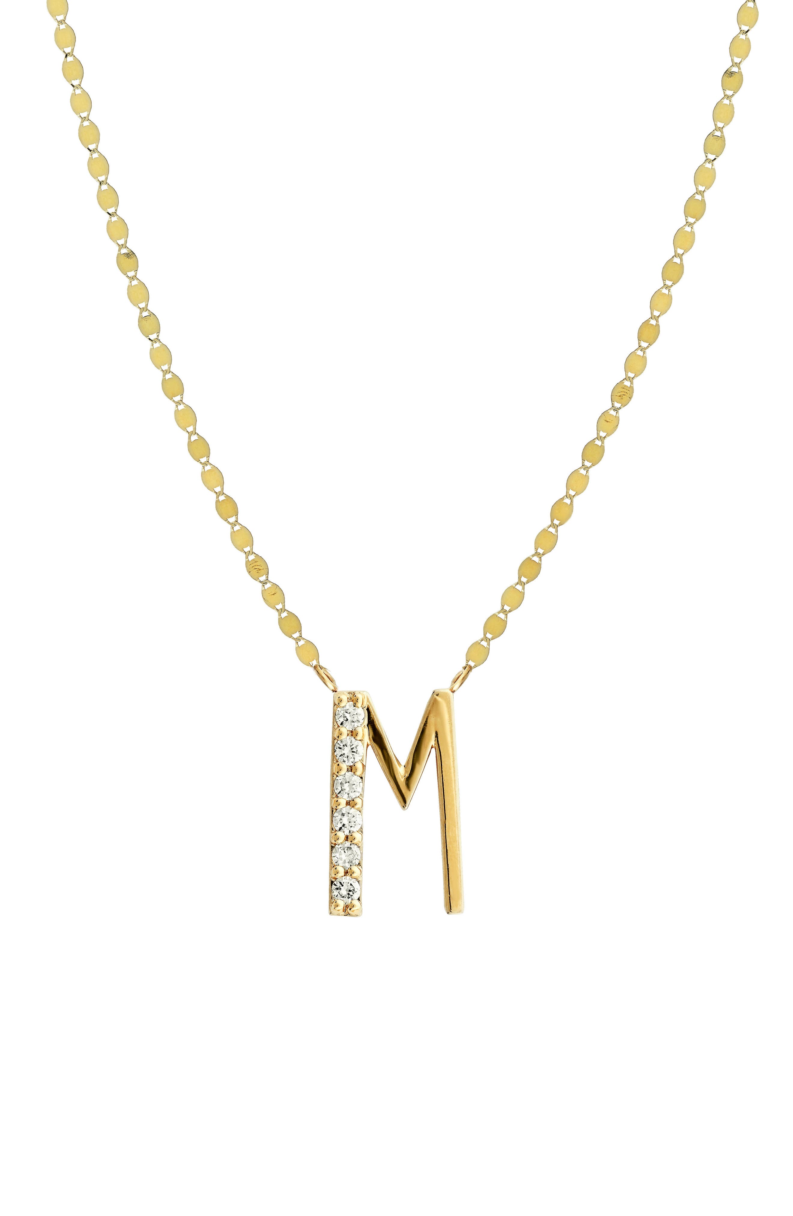 LANA 14K Gold Initial Pendant Necklace