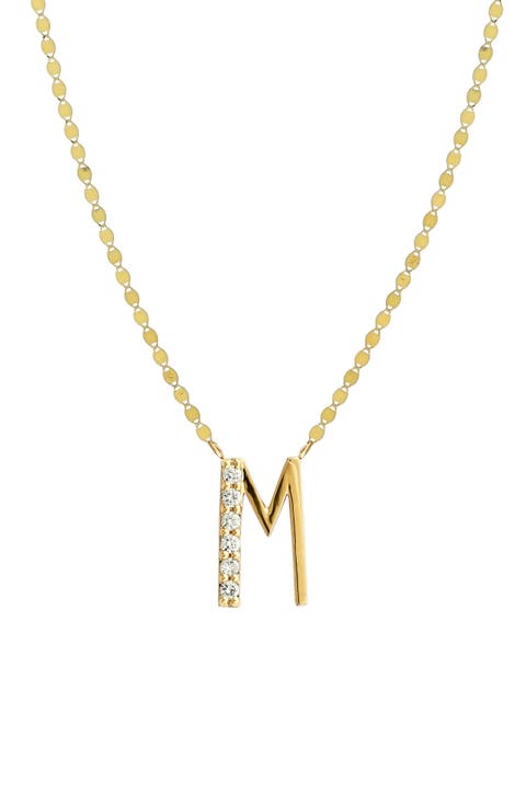 14K Gold Initial Pendant Necklace