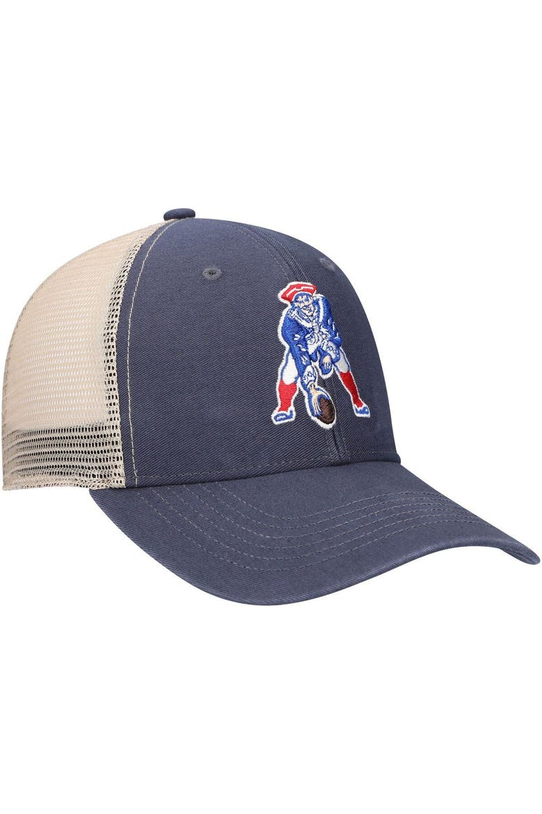 Men's '47 Navy/Natural New England Patriots Flagship MVP Snapback Hat, Alternate, color, Navy