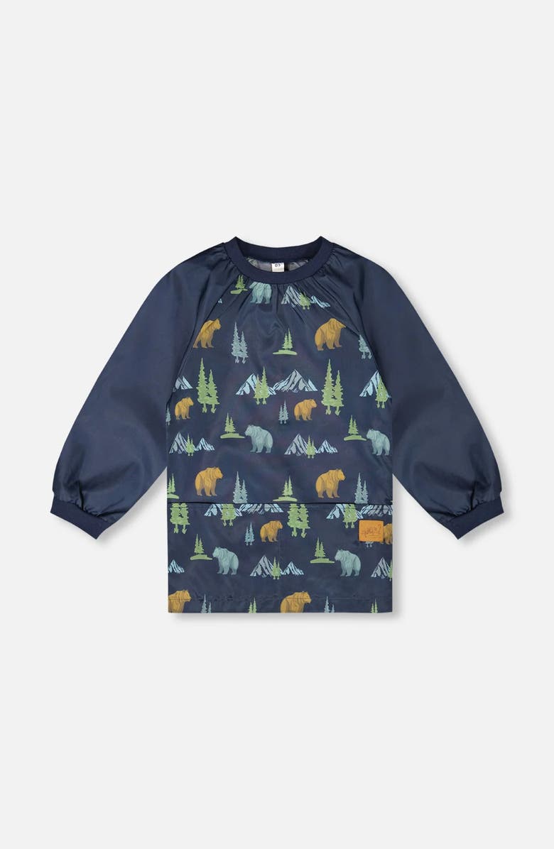 Deux par Deux School Apron Animal, Main, color, Navy