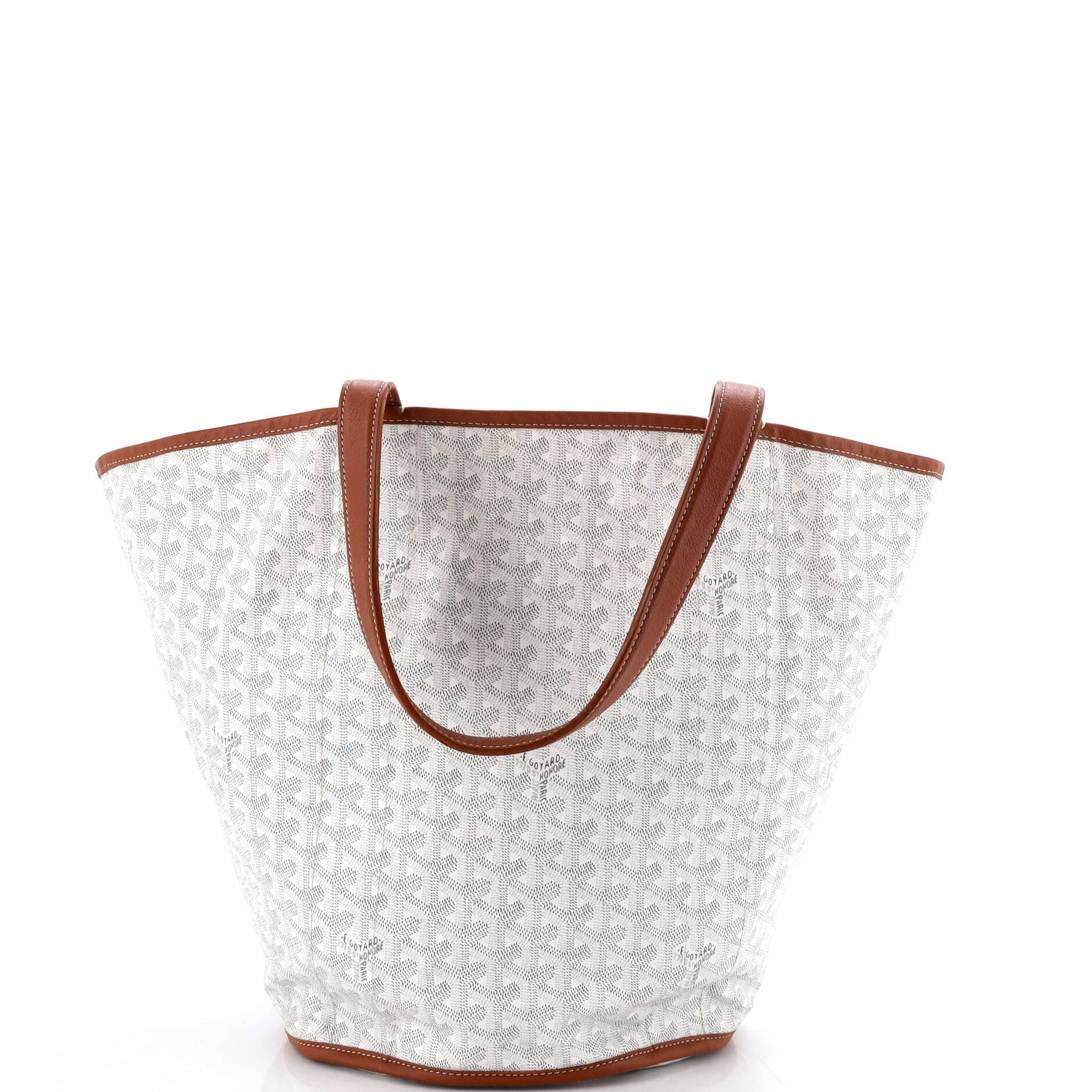 Pre-Owned Goyard Belharra Reversible Tote Coated Canvas, Alternate, color, White