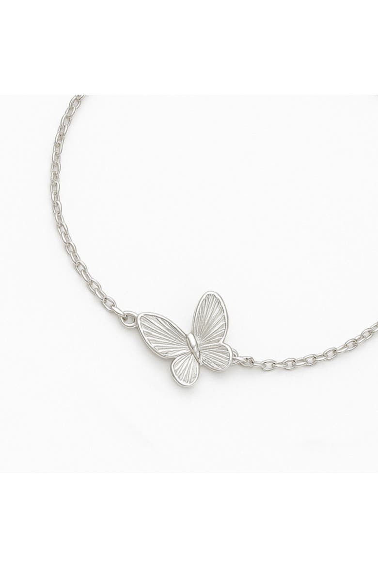 Crystal Butterfly Bracelet, Alternate, color, Silver