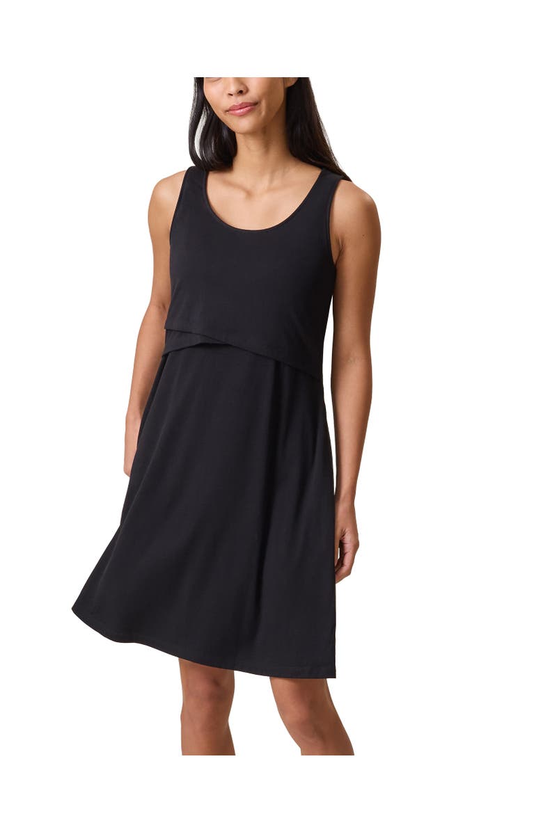 Kindred Bravely Penelope Crossover Nursing Dress, Main, color, Black